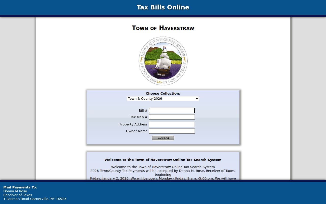 Haverstraw street directory tax search by property address