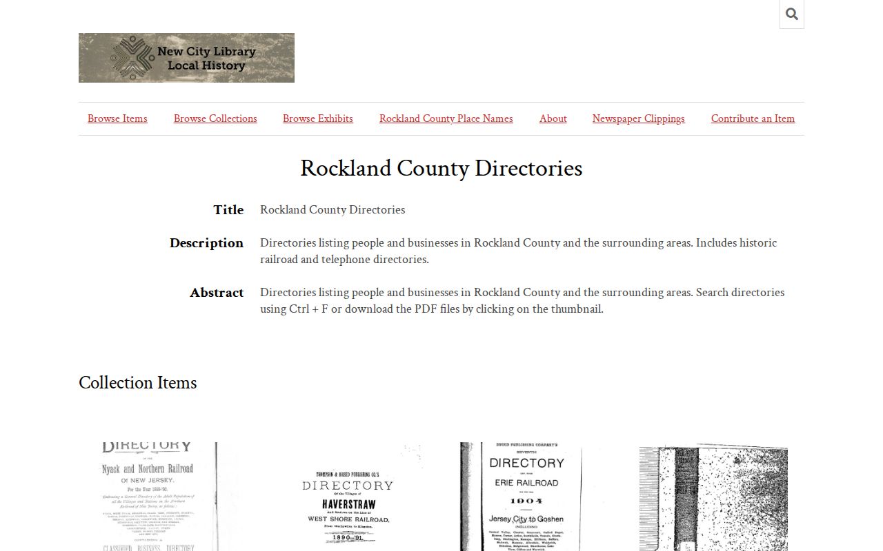 Haverstraw previous residents digitized Rockland directories
